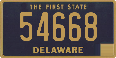 DE license plate 54668