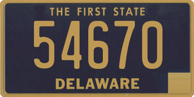 DE license plate 54670