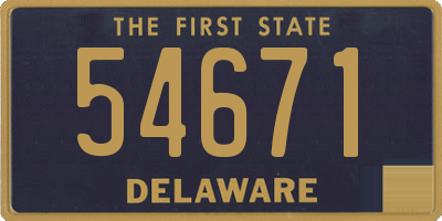 DE license plate 54671