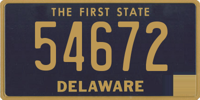 DE license plate 54672