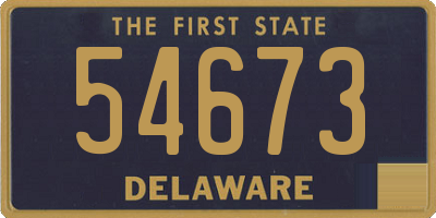 DE license plate 54673