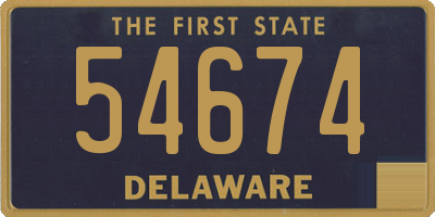 DE license plate 54674