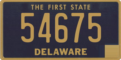 DE license plate 54675