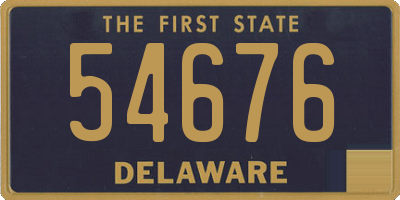 DE license plate 54676