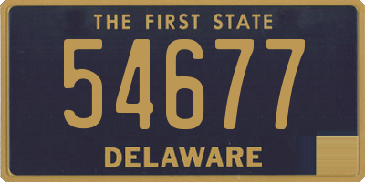 DE license plate 54677