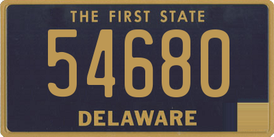 DE license plate 54680