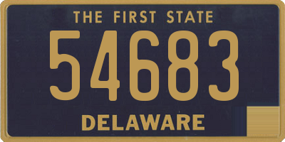 DE license plate 54683