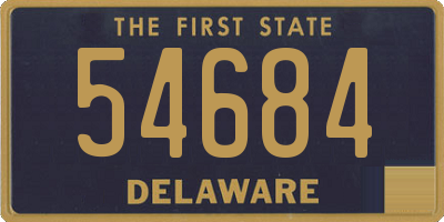 DE license plate 54684