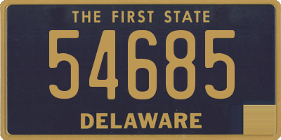 DE license plate 54685