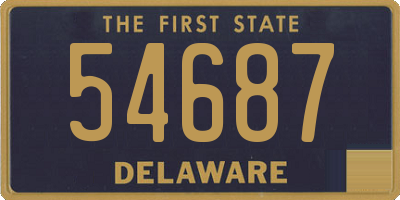 DE license plate 54687