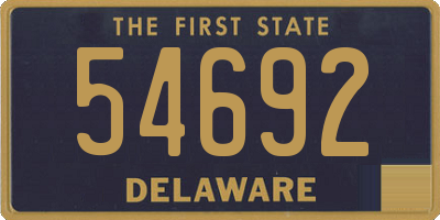 DE license plate 54692