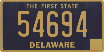 DE license plate 54694