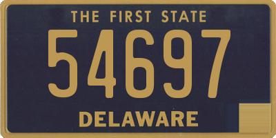 DE license plate 54697