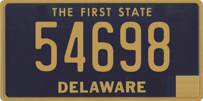 DE license plate 54698