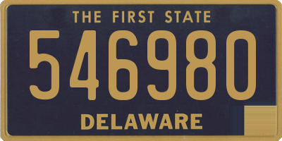 DE license plate 546980