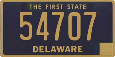 DE license plate 54707