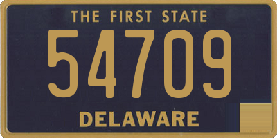 DE license plate 54709