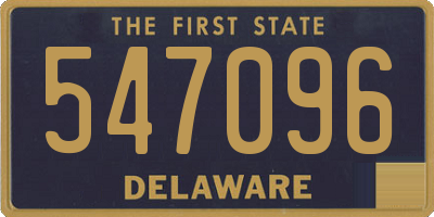 DE license plate 547096