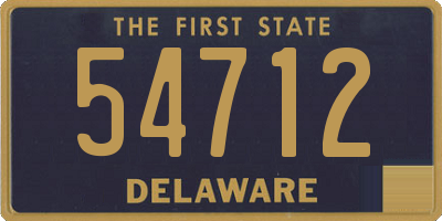 DE license plate 54712