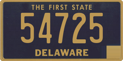 DE license plate 54725