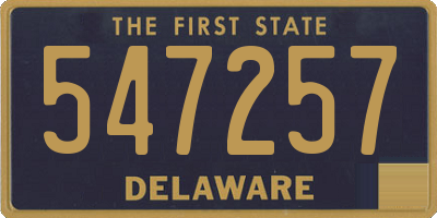 DE license plate 547257