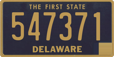DE license plate 547371