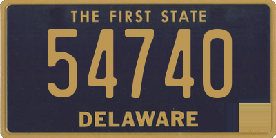 DE license plate 54740