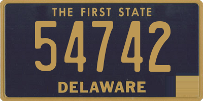 DE license plate 54742