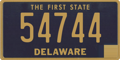 DE license plate 54744