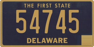 DE license plate 54745