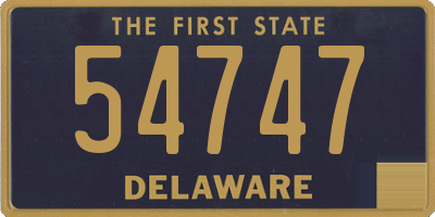 DE license plate 54747