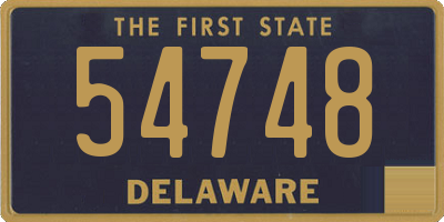 DE license plate 54748