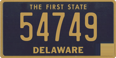 DE license plate 54749