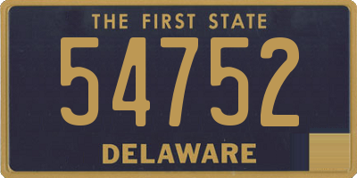 DE license plate 54752