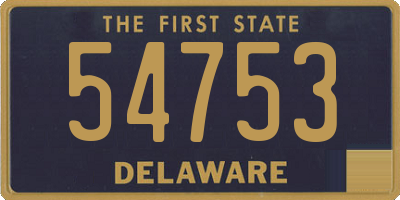 DE license plate 54753