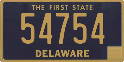 DE license plate 54754