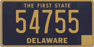 DE license plate 54755