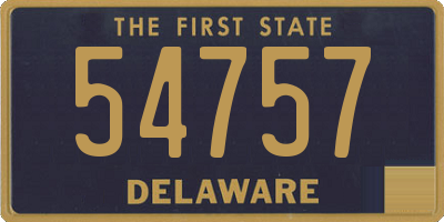 DE license plate 54757