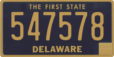 DE license plate 547578