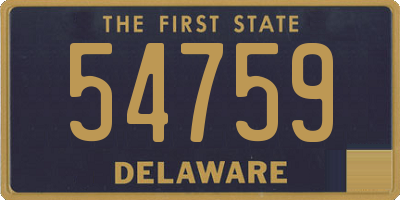 DE license plate 54759