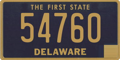 DE license plate 54760