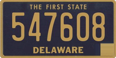 DE license plate 547608