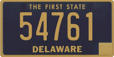 DE license plate 54761