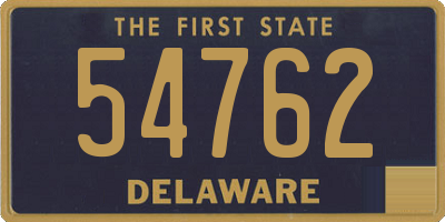 DE license plate 54762