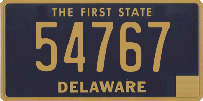 DE license plate 54767