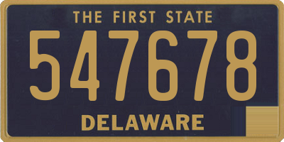 DE license plate 547678