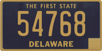 DE license plate 54768