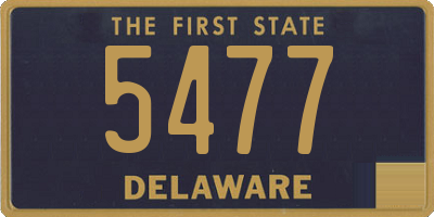 DE license plate 5477