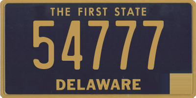 DE license plate 54777