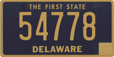 DE license plate 54778